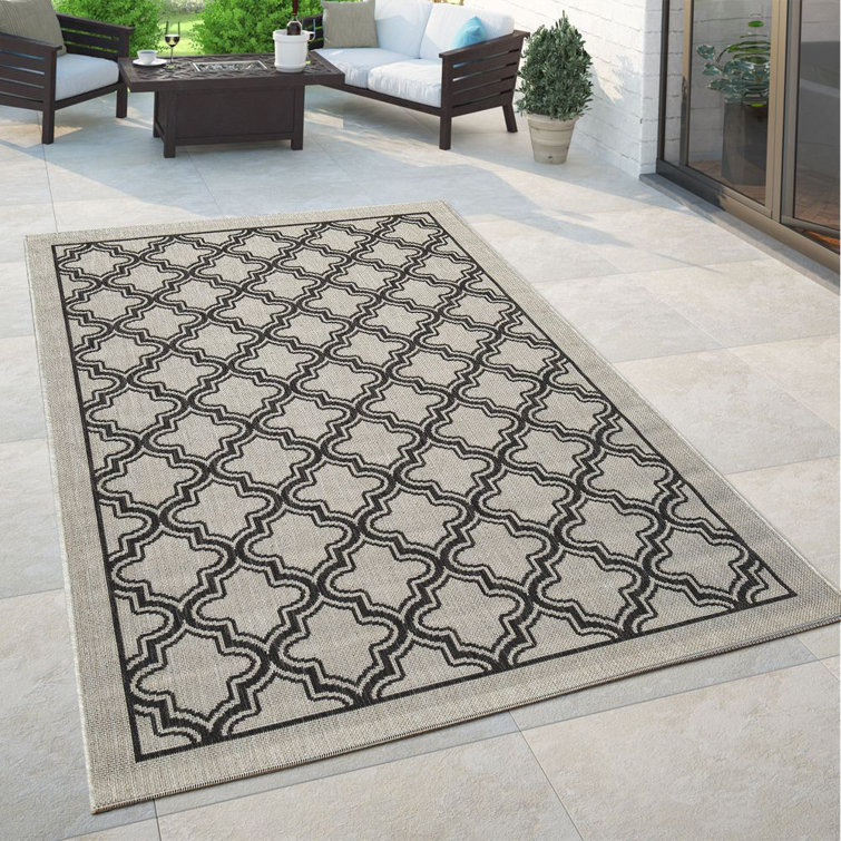 World Menagerie Midhurst Flatweave Grey Indoor/Outdoor Rug & Reviews